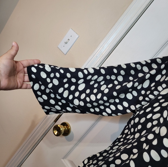 Jones New York Polkadot Wrap Top Blouse - Picture 3 of 11